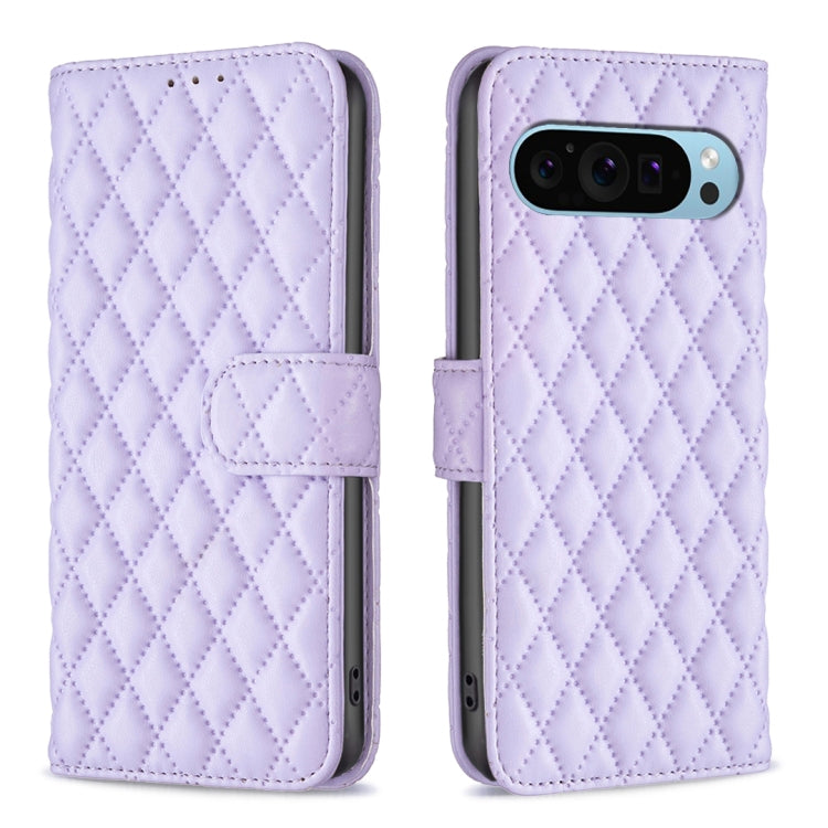 For Google Pixel 9 Pro Diamond Lattice Wallet Leather Flip Phone Case(Purple) - Google Cases by PMC TechLife | Online Shopping South Africa | PMC TechLife | Buy Now Pay Later Mobicred