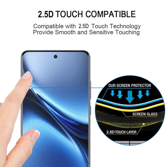 For vivo X200 Pro 25pcs 3D Curved Edge Full Screen Tempered Glass Film(Black)