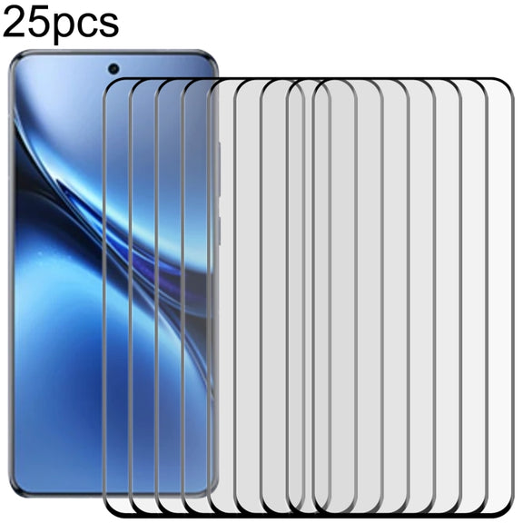 For vivo X200 Pro 25pcs 3D Curved Edge Full Screen Tempered Glass Film(Black)