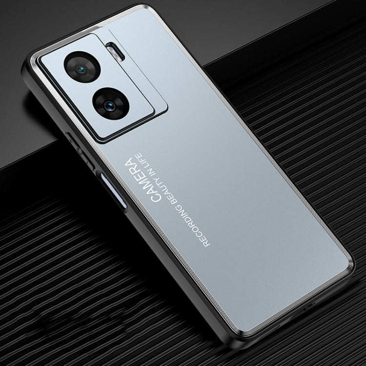 For vivo iQOO Z7 Frosted Metal Phone Case(Blue) - vivo Cases by PMC TechLife | Online Shopping South Africa | PMC TechLife