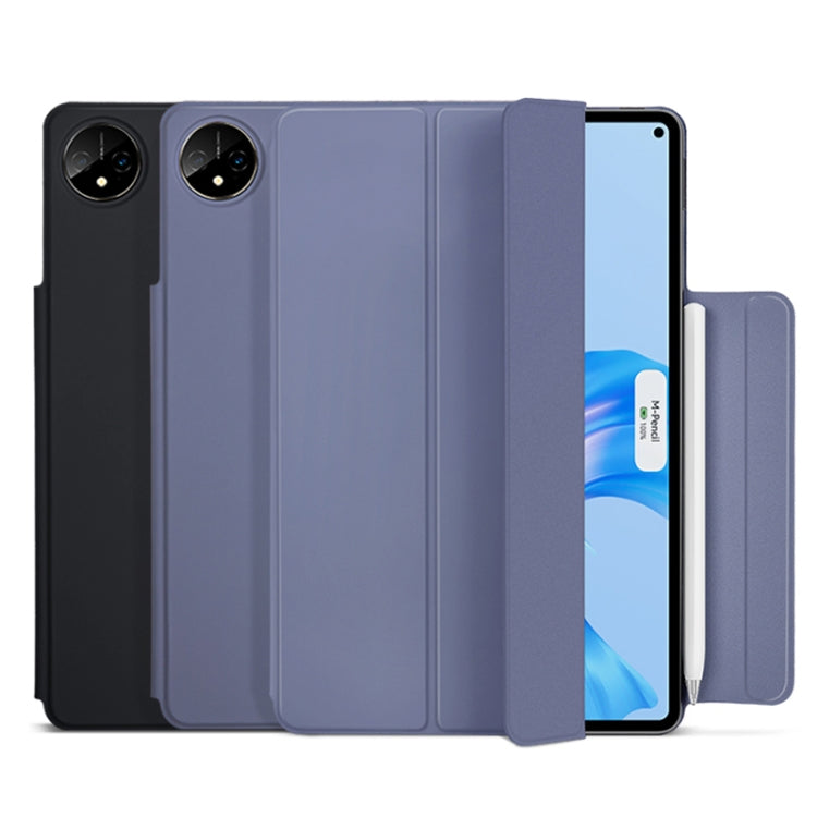 For Huawei Matepad Pro 11 3-fold Double-sided Clip Buckle Magnetic Smart Tablet Case(Black)