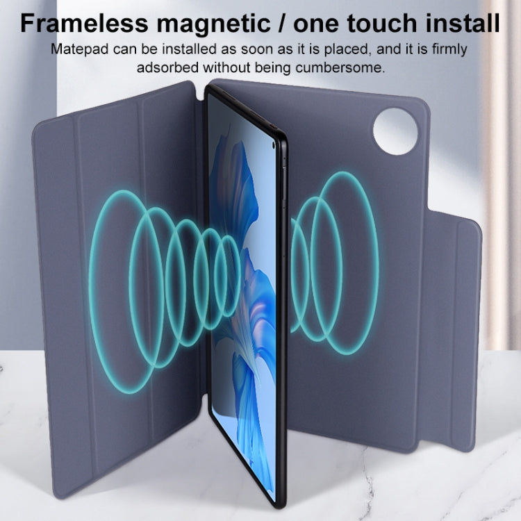 For Huawei Matepad Pro 11 3-fold Double-sided Clip Buckle Magnetic Smart Tablet Case(Black)