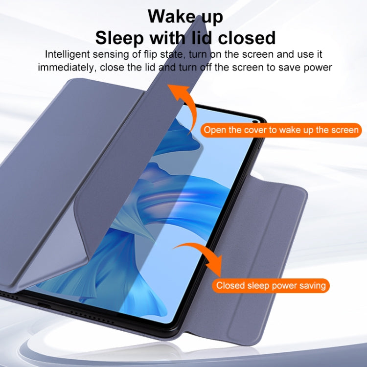 For Huawei Matepad Pro 11 3-fold Double-sided Clip Buckle Magnetic Smart Tablet Case(Lavender) - Huawei by PMC TechLife | Online Shopping South Africa | PMC TechLife | Buy Now Pay Later Mobicred