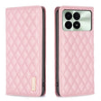 For Xiaomi Redmi K70 / K70 Pro Diamond Lattice Magnetic Leather Flip Phone Case(Pink) - Xiaomi Cases by PMC Jewellery | Online Shopping South Africa | PMC Jewellery | Buy Now Pay Later Mobicred