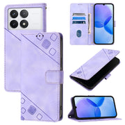 For Xiaomi Redmi K70 / K70 Pro Skin Feel Embossed Leather Phone Case(Light Purple)