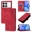 For Xiaomi Redmi K70 / K70 Pro Skin Feel Embossed Leather Phone Case(Red) - K70 Cases by PMC Jewellery | Online Shopping South Africa | PMC Jewellery | Buy Now Pay Later Mobicred