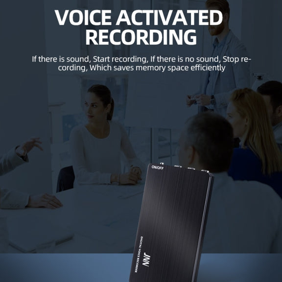 JNN M2 Ultra-thin HD Noise Reduction Intelligent Control Voice Voice Recorder, Capacity:4GB(Black)