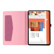 For Huawei MatePad SE 11 2024 Fabric Leather Tablet Case(Rose Red)