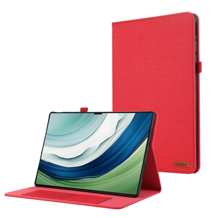 For Huawei MatePad Pro 12.2 2024 Fabric Leather Tablet Case(Red) - Huawei by PMC Jewellery | Online Shopping South Africa | PMC Jewellery | Buy Now Pay Later Mobicred