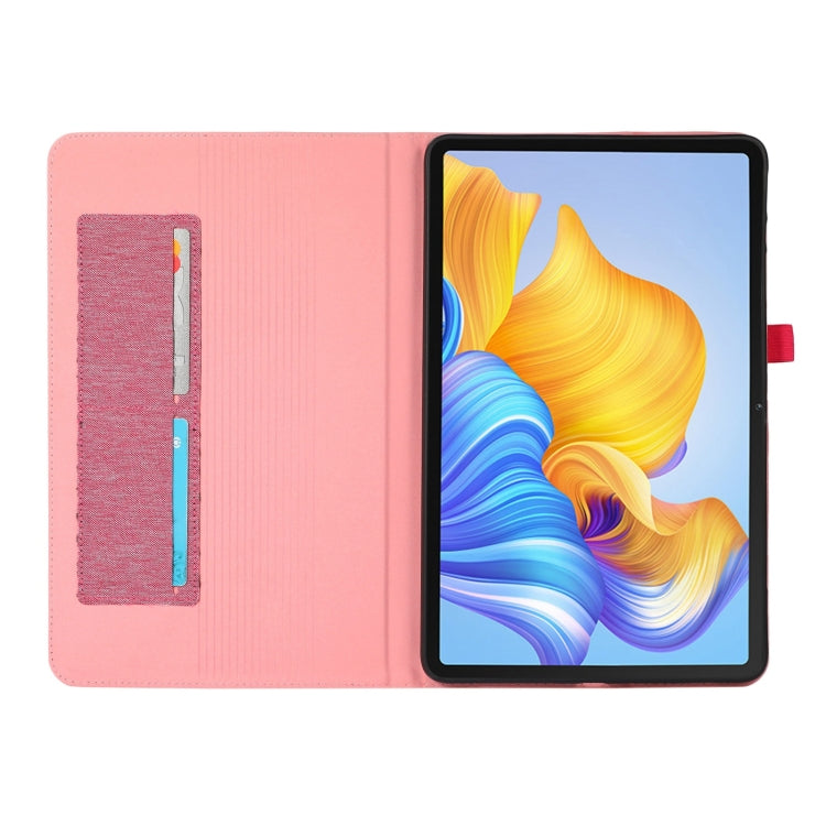 For Huawei MatePad Air 2024 Fabric Leather Tablet Case(Rose Red) - Huawei by PMC Jewellery | Online Shopping South Africa | PMC Jewellery | Buy Now Pay Later Mobicred