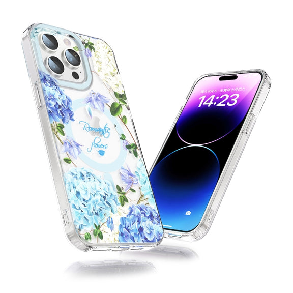 For iPhone 12 Pro Max MagSafe Magnetic TPU Phone Case(Small Floral)
