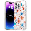 For iPhone 12 Pro MagSafe Magnetic TPU Phone Case(White Blue Flower) - iPhone 12 / 12 Pro Cases by PMC TechLife | Online Shopping South Africa | PMC TechLife