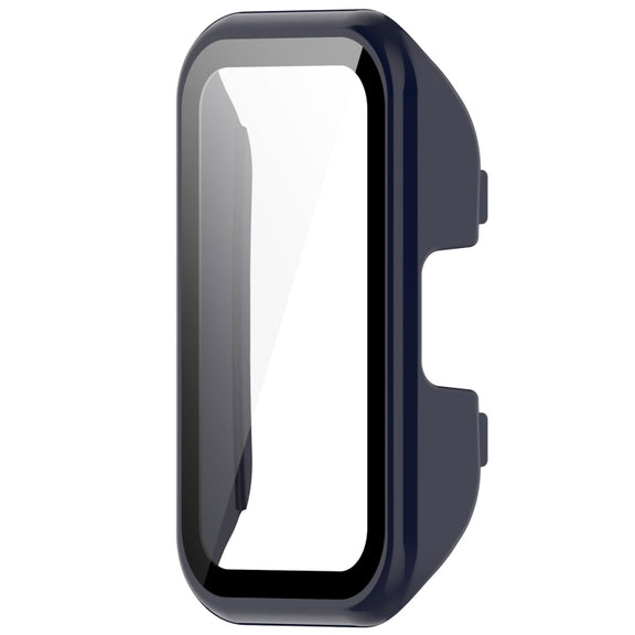 For Huawei Band 10 / 9 / 8 PC + Tempered Film Integrated Protective Watch Case(Ink Blue)