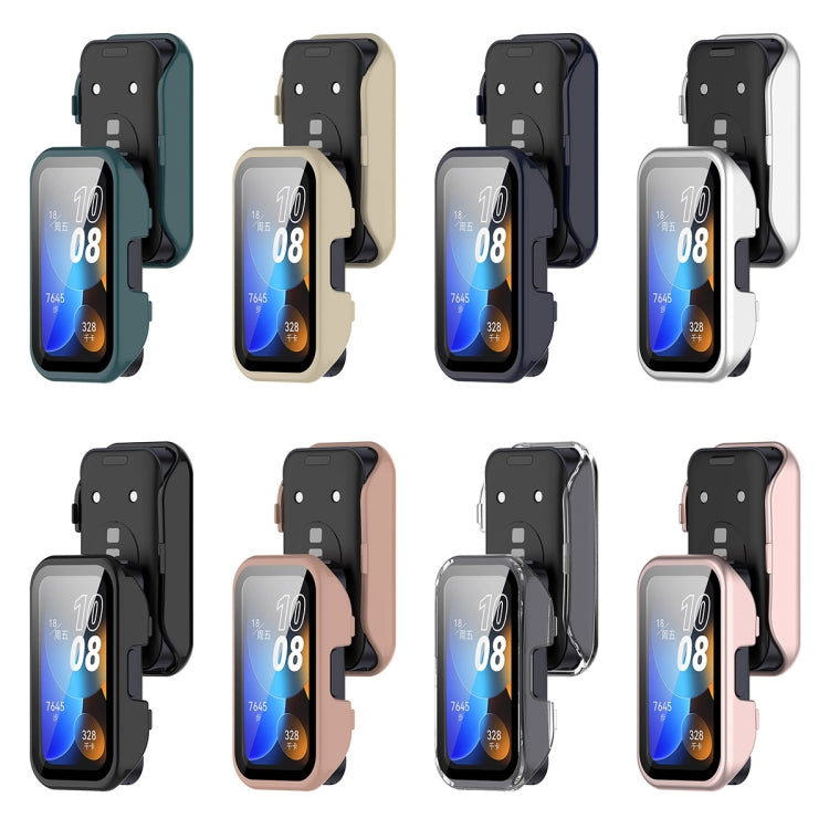 For Huawei Band 10 / 9 / 8 PC + Tempered Film Integrated Protective Watch Case(Ink Blue)