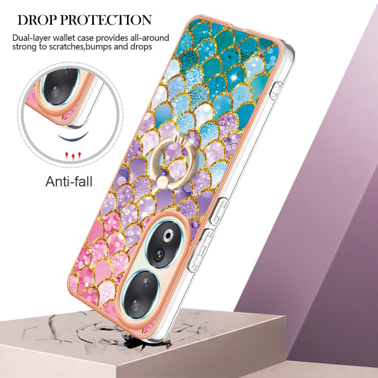For Honor 90 5G Electroplating IMD TPU Phone Case with Ring(Colorful Scales) - Honor Cases by PMC TechLife | Online Shopping South Africa | PMC TechLife