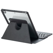 For iPad 10th Gen 10.9 2022 F10B 360 Rotation Acrylic Transparent Bluetooth Keyboard Leather Case(Black)