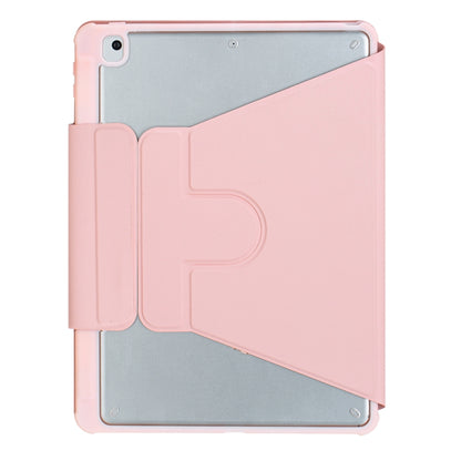 For iPad 10th Gen 10.9 2022 F10B 360 Rotation Acrylic Transparent Bluetooth Keyboard Leather Case(Pink) - Universal by PMC Jewellery | Online Shopping South Africa | PMC Jewellery