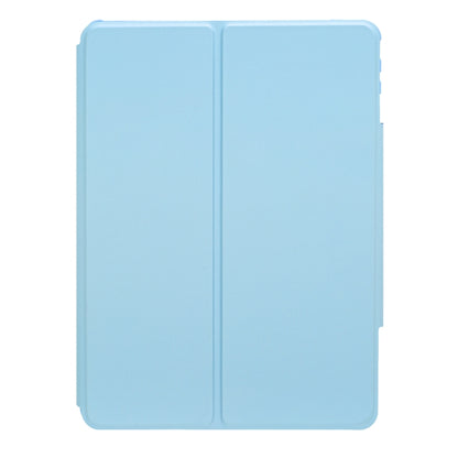 For iPad 11 2025 / 10th Gen 10.9 2022 F10B 360 Rotation Acrylic Transparent Bluetooth Keyboard Leather Case(Blue) - Universal by PMC Jewellery | Online Shopping South Africa | PMC Jewellery | Buy Now Pay Later Mobicred
