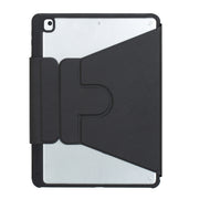 For iPad 11 2025 / 10th Gen 10.9 2022 F10B-A 360 Rotation Acrylic Transparent Bluetooth Keyboard Leather Case With Touch Control(Black)