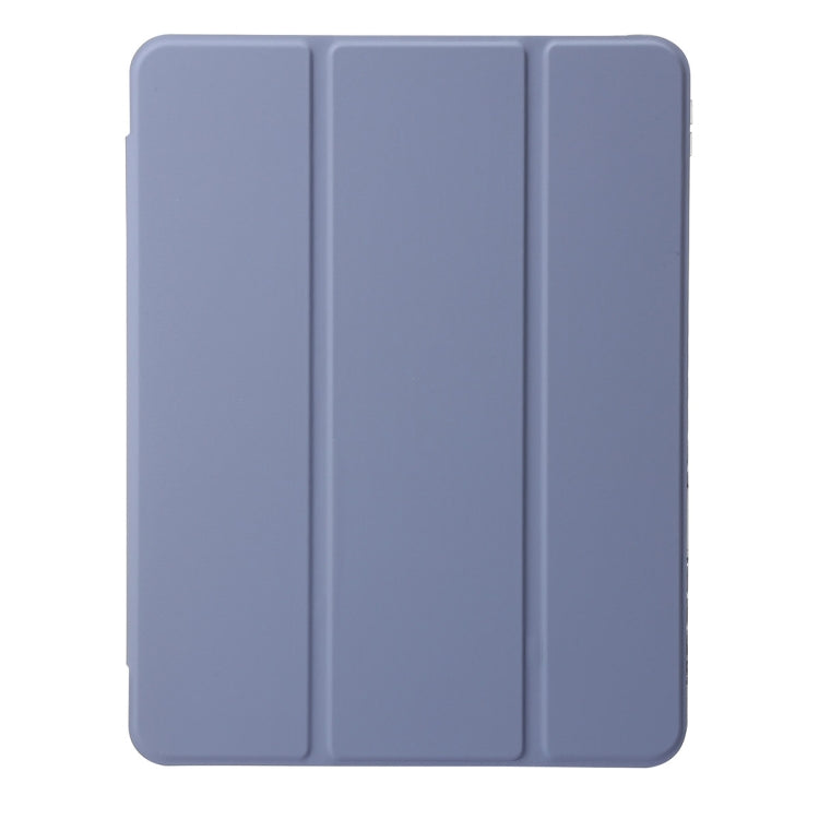 For iPad Air 13 2024 Clear Acrylic 3-Fold Leather Tablet Case(Lavender Purple) - iPad Air 13 2024 Cases by PMC TechLife | Online Shopping South Africa | PMC TechLife | Buy Now Pay Later Mobicred