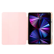 For iPad 2025 / 2022 Clear Acrylic 3-Fold Leather Tablet Case(Yellow)