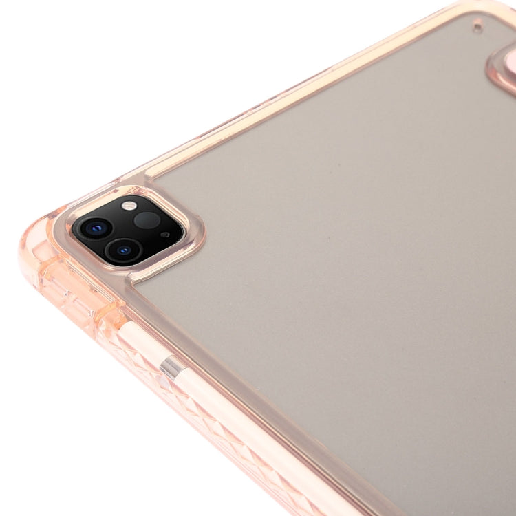 For iPad Air 11 2025 / 2024 Clear Acrylic 3-Fold Leather Tablet Case(Pink) - iPad Air 11 2025 / 2024 Cases by PMC TechLife | Online Shopping South Africa | PMC TechLife | Buy Now Pay Later Mobicred