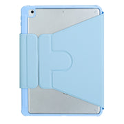 For iPad 11 2025 / 10th Gen 10.9 2022 F10B-AS 360 Rotation Acrylic Transparent Bluetooth Keyboard Leather Case With Touch Control / Backlight(Blue)