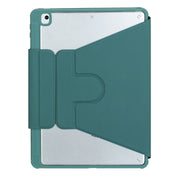 For iPad 11 2025 / 10th Gen 10.9 2022 F10BS 360 Rotation Acrylic Transparent Bluetooth Keyboard Leather Case With Backlight(Green)