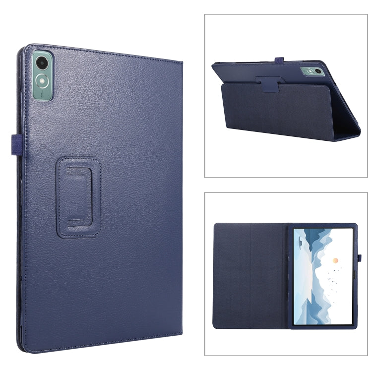 For Lenovo Xiaoxin Pad 11 2024 / M11 Litchi Texture Leather Tablet Case(Dark Blue) - Lenovo by PMC TechLife | Online Shopping South Africa | PMC TechLife | Buy Now Pay Later Mobicred