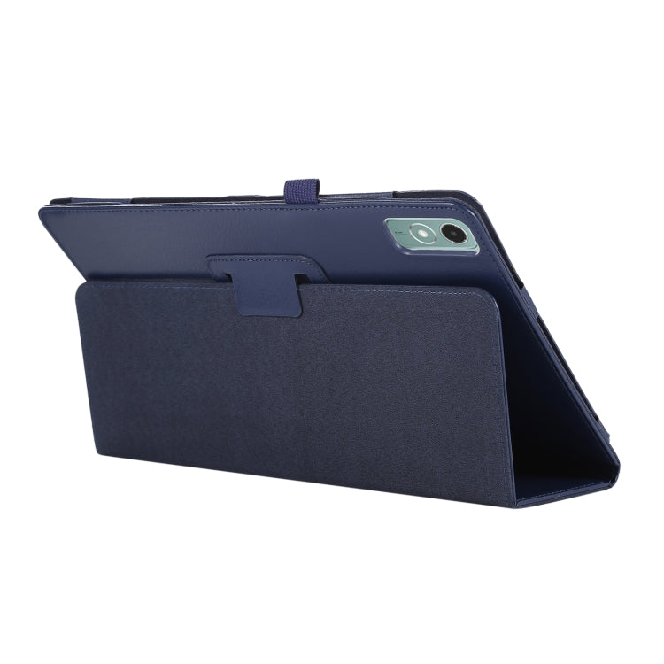 For Lenovo Xiaoxin Pad 11 2024 / M11 Litchi Texture Leather Tablet Case(Dark Blue) - Lenovo by PMC TechLife | Online Shopping South Africa | PMC TechLife | Buy Now Pay Later Mobicred