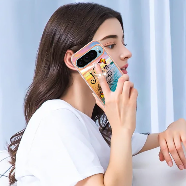 For Google Pixel 9 Pro XL Electroplating IMD TPU Phone Case with Ring(Dream Butterfly) - free shipping - PMC TechLife - Order now!