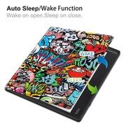 For Kobo Elipsa 2E Painted Deformation TPU Leather Smart Tablet Case(Graffiti)