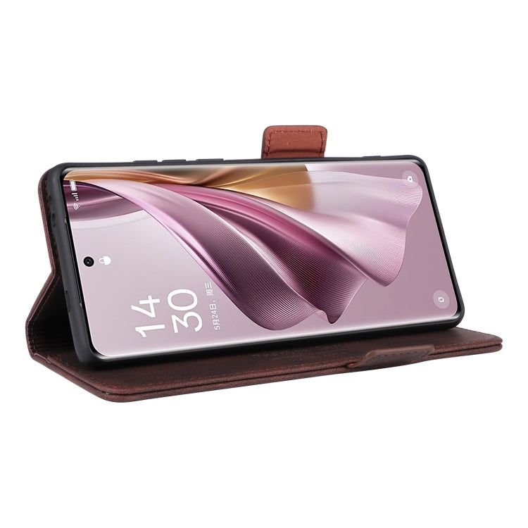 For OPPO Reno10 Pro+ Magnetic Clasp Leather Phone Case(Brown) - OPPO Cases by PMC TechLife | Online Shopping South Africa | PMC TechLife
