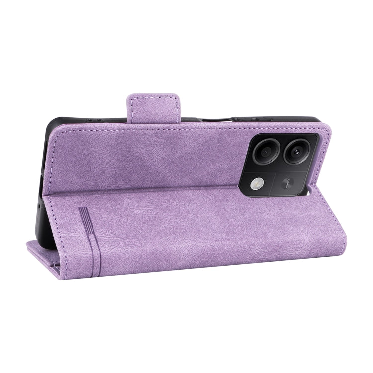 For Xiaomi Redmi Note 13 5G Magnetic Clasp Leather Phone Case(Purple) - Note 13 Cases by PMC TechLife | Online Shopping South Africa | PMC TechLife | Buy Now Pay Later Mobicred