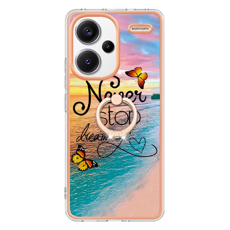 For Xiaomi Redmi Note 13 Pro+ 5G Electroplating IMD TPU Phone Case with Ring(Dream Butterfly) - Note 13 Pro+ Cases by PMC TechLife | Online Shopping South Africa | PMC TechLife | Buy Now Pay Later Mobicred