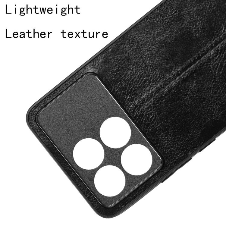 For Xiaomi Redmi K70 / K70 Pro Sewing Cow Pattern Skin PC + PU + TPU Phone Case(Black)