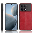 For Xiaomi Redmi K70E Sewing Cow Pattern Skin PC + PU + TPU Phone Case(Red) - K70E Cases by PMC TechLife | Online Shopping South Africa | PMC TechLife | Buy Now Pay Later Mobicred