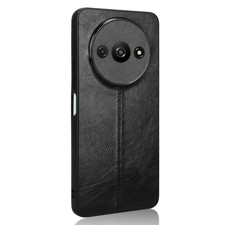 For Xiaomi Redmi A3 Sewing Cow Pattern Skin PC + PU + TPU Phone Case(Black) - Xiaomi Cases by PMC TechLife | Online Shopping South Africa | PMC TechLife | Buy Now Pay Later Mobicred