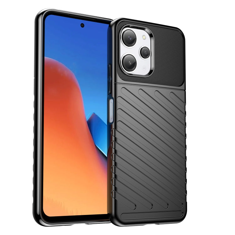 For Xiaomi Poco M6 Pro 5G Thunderbolt Shockproof TPU Protective Soft Phone Case(Black) - Xiaomi Cases by PMC TechLife | Online Shopping South Africa | PMC TechLife