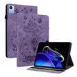 For Realme Pad X Butterfly Rose Embossed Leather Tablet Case(Purple) - Realme by PMC TechLife | Online Shopping South Africa | PMC TechLife | Buy Now Pay Later Mobicred
