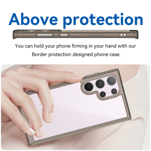 For Samsung Galaxy S24 Ultra 5G Colorful Series Acrylic + TPU Phone Case(Transparent Grey)