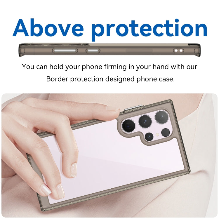 For Samsung Galaxy S24 Ultra 5G Colorful Series Acrylic + TPU Phone Case(Transparent Grey)