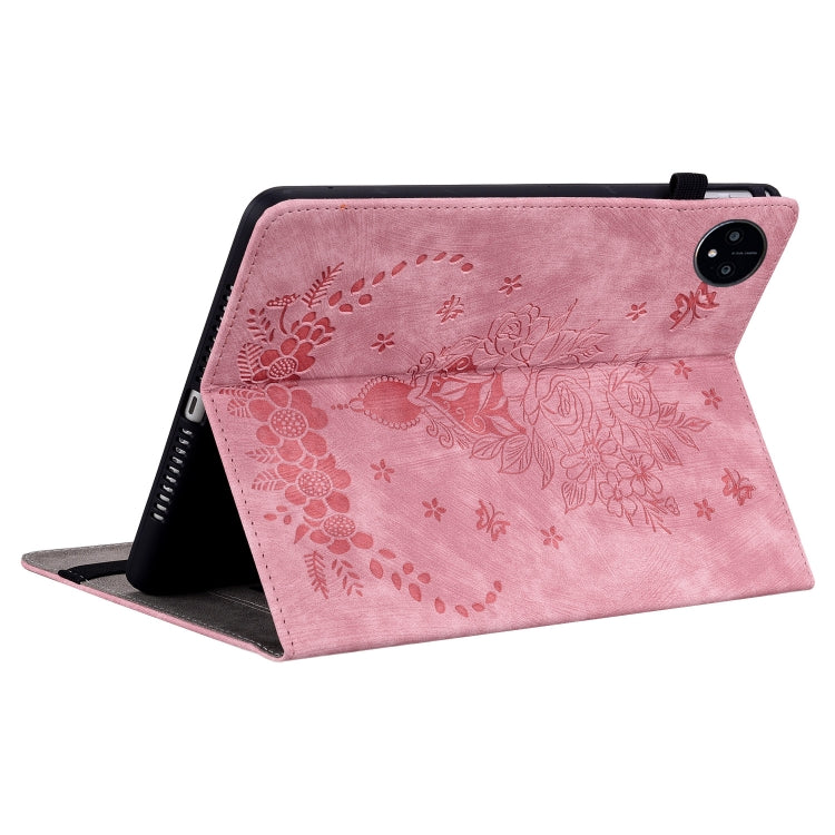 For Huawei MatePad Pro 11 2022 Butterfly Rose Embossed Leather Tablet Case(Pink)