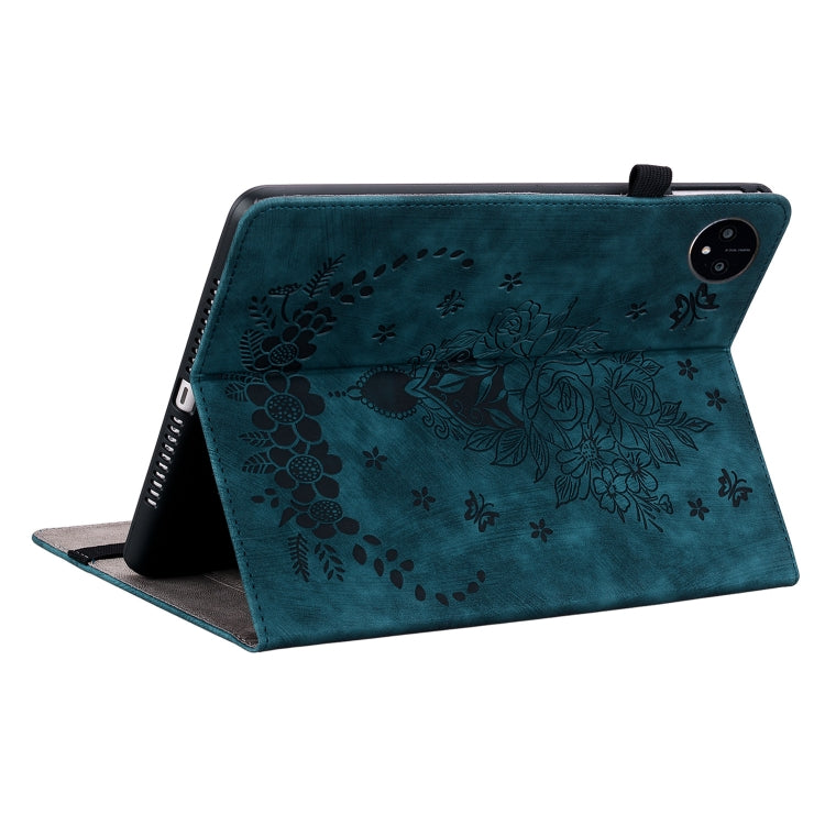 For Huawei MatePad Pro 11 2022 Butterfly Rose Embossed Leather Tablet Case(Dark Blue) - Huawei Cases by PMC TechLife | Online Shopping South Africa | PMC TechLife | Buy Now Pay Later Mobicred