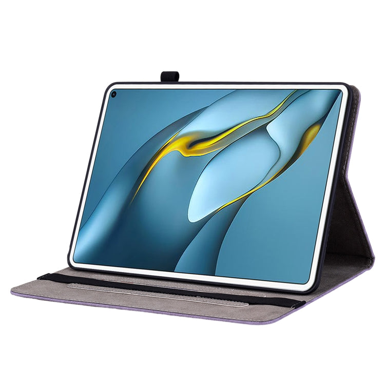 For Huawei MatePad Pro 10.8 2021 / 2018 Butterfly Rose Embossed Leather Tablet Case(Purple) - Huawei Cases by PMC TechLife | Online Shopping South Africa | PMC TechLife | Buy Now Pay Later Mobicred