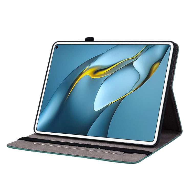For Huawei MatePad Pro 10.8 2021 / 2018 Butterfly Rose Embossed Leather Tablet Case(Green) - Huawei Cases by PMC TechLife | Online Shopping South Africa | PMC TechLife | Buy Now Pay Later Mobicred