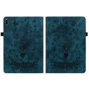 For Huawei MatePad Pro 10.8 2021 / 2018 Butterfly Rose Embossed Leather Tablet Case(Dark Blue)