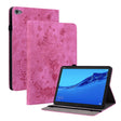 For Huawei MediaPad M5 Lite / C5 10.1 Butterfly Rose Embossed Leather Tablet Case(Rose Red) - Huawei Cases by PMC TechLife | Online Shopping South Africa | PMC TechLife | Buy Now Pay Later Mobicred