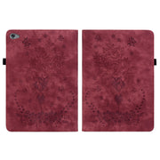 For Huawei MediaPad M5 Lite / C5 10.1 Butterfly Rose Embossed Leather Tablet Case(Red)
