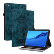 For Huawei MediaPad M5 Lite / C5 10.1 Butterfly Rose Embossed Leather Tablet Case(Dark Blue) - Huawei Cases by PMC TechLife | Online Shopping South Africa | PMC TechLife | Buy Now Pay Later Mobicred